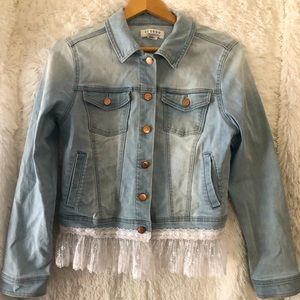 Ci Sono denim and lace jacket size small EUC